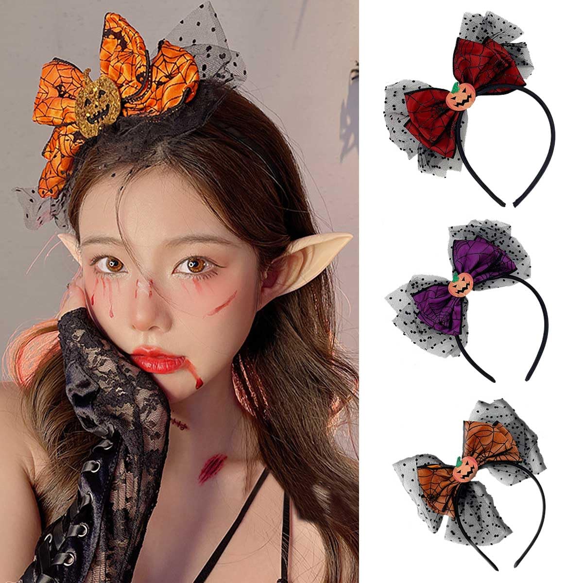 Amazon.co.jp: ハロウィン 髪飾り 3種セット ハロウィン カチューシャ